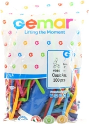 Μπαλόνια μοντελοποίησης Gemar με τρόμπα - 100 τεμ.
