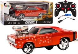 RC drift αυτοκίνητο 1:18 με περιστροφή 360°, φώτα και ήχους – κόκκινο