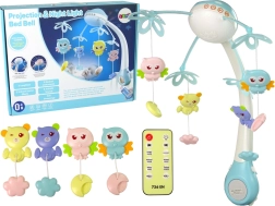 Κάροσελ Κούνιας με Προβολέα Φωτός και Τηλεχειριστήριο Μπλε