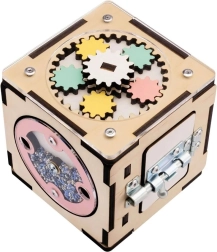 Ξύλινος διαδραστικός κύβος BUSYKIDS 11 cm