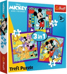 Παζλ 3 σε 1 Mickey Mouse και φίλοι (20, 36, 50 κομμάτια) Trefl