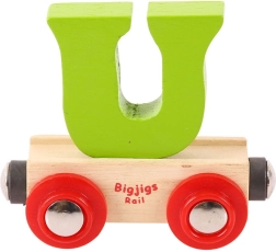 Bigjigs Rail ξύλινο βαγονάκι με το γράμμα U