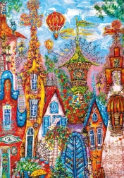 Παζλ Heye - Charming Village: Modrá brána 500 κομμάτια