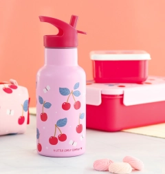 Ανοξείδωτο μπουκάλι νερού με μοτίβο κερασιών 350 ml