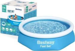 Φουσκωτή πισίνα με επάνω στεφάνι 244 × 61 cm BESTWAY Fast Set