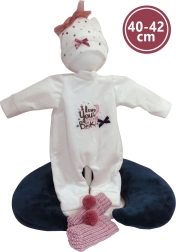 Ρουχαλάκι για κούκλα NEW BORN 40–42 cm, σετ 3 τεμαχίων με μαξιλάρι θηλασμού