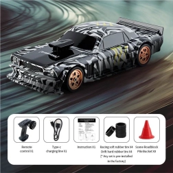 Πράσινο τηλεκατευθυνόμενο αυτοκινητάκι drift 1:43 με αξεσουάρ