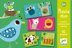 DJECO Σπιτάκια ζώων παζλ 12x2 κομμάτια