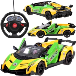 RC σπορ αυτοκίνητο με ανοιγόμενες πόρτες και χειριστήριο-τιμόνι