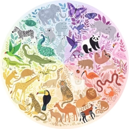 Παζλ Ravensburger Ζώα – χρωματική παλέτα, 500 κομμάτια
