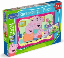 Παζλ Γουρουνάκι Peppa 2×24 κομμάτια Ravensburger