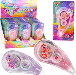 Διορθωτική ταινία σε σχήμα ποντικιού με μοτίβο Μονόκερου, ροζ/μωβ