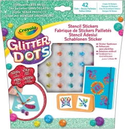 Crayola Glitter Dots – στένσιλ για αυτοκόλλητα
