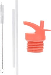 A Little Lovely Company σετ καπακιού, βουρτσάκι και καλαμάκι για ανοξείδωτο μπουκάλι 350 ml – Zábava