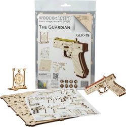Ξύλινο 3D παζλ πιστόλι WOODEN CITY Guardian GLK-19