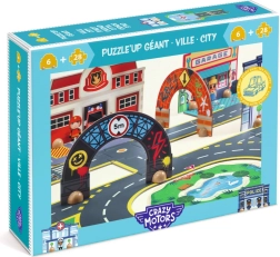 Djeco Puzzl’Up πόλη – παζλ δρόμων και αστικής διαδρομής (33 κομμάτια)