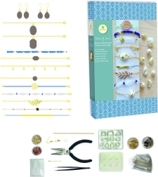 Κατασκευή τσιμεντένιων κοσμημάτων και βραχιολιών με φύλλο χρυσού