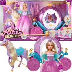 Woopie κούκλα πριγκίπισσα Lily με μαγικό μεγάλο άμαξα-καρότσα και αξεσουάρ