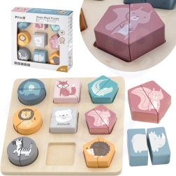 Ξύλινο παζλ-κουμπωτό με ζωάκια Viga