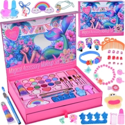 Μεγάλο σετ ομορφιάς Γοργόνα σκιές ματιών βερνίκια κλικ κλακ λαστιχάκια μαλλιών