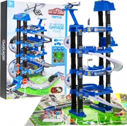 Mega αστυνομικό πολυώροφο πάρκινγκ με ασανσέρ και επιφάνεια παιχνιδιού