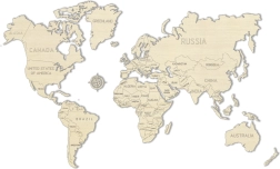 Ξύλινος χάρτης κόσμου WOODEN CITY μεγάλος