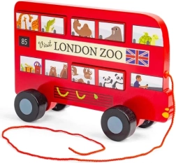 Ξύλινο συρόμενο Λονδρέζικο λεωφορείο Bigjigs Toys