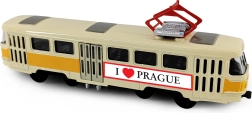 Μεταλλικό ρετρό τραμ PRAGUE T3 16 cm με μηχανισμό οπισθοδρόμησης