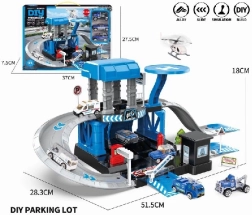 Σετ στάθμευσης με θέμα την αστυνομία και μεταλλικά αυτοκίνητα