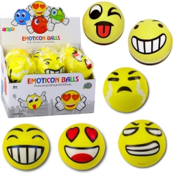 Αφρώδης μπαλίτσα με emoji 10 cm, κίτρινη