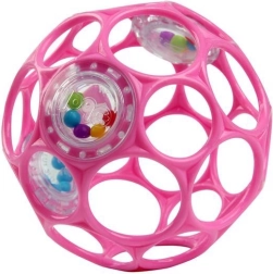 Oball κουδουνίστρα μπαλάκι rattle 10 cm σκούρο ροζ