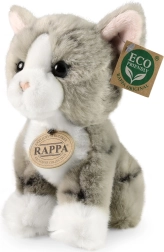 Λούτρινη γάτα γκρι 18 cm eco-friendly
