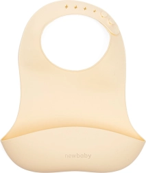 Σιλικονούχο σαλιαράκι NEW BABY μπεζ