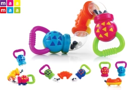 Κουδουνίστρα για μωρά 17 cm με περιστρεφόμενους σωλήνες