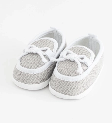 Βρεφικά μοκασίνια-παπουτσάκια New Baby γκρι 3–6 μηνών