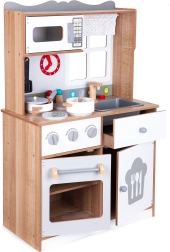 Ξύλινη παιδική κουζίνα με αξεσουάρ Ecotoys