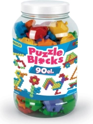 Δομικό παζλ σε μεγάλο δοχείο 90 τεμ.