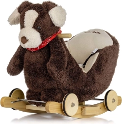Κουνιστό σκυλάκι με μελωδία και ροδάκια MILLY MALLY Polly Plus Brown Dog