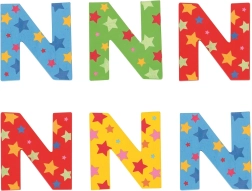Ξύλινο γράμμα N με αστεράκια Bigjigs Toys