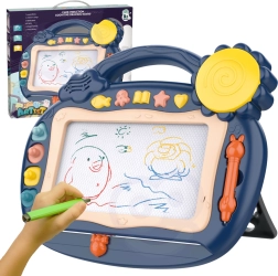 Woopie μαγνητικός πίνακας ζωγραφικής με ήχους και σφραγίδες – μπλε