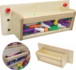 Masterkidz ξύλινη θήκη/οργανωτής με διαφανές μπροστινό τοίχωμα για πίνακες STEM