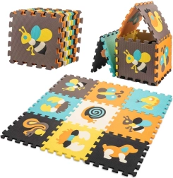 Αφρώδες εκπαιδευτικό παζλ με ζωάκια 85 × 85 cm, 9 κομμάτια