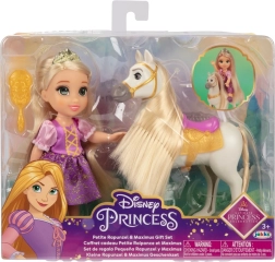 Πριγκίπισσα RAPUNZEL ή BELLE με αλογάκι και βούρτσα, κούκλα 15 cm