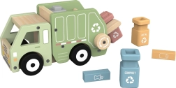 2Kids Toys ξύλινο απορριμματοφόρο ανακύκλωσης με κάδους