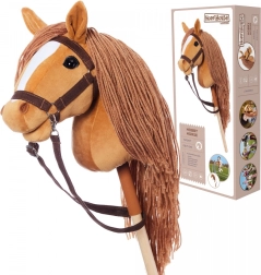 Αλογάκι σε ξύλινο κοντάρι Hobby Horse Hoppihorse Καστανό