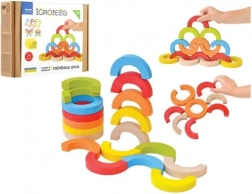 Ξύλινο ισορροπιακό μωσαϊκό ουράνιο τόξο, 24 κομμάτια