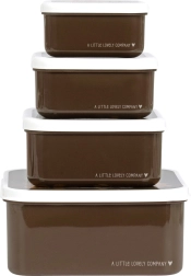 Σετ τεσσάρων δοχείων σνακ A Little Lovely Company – Medvědi