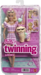 Barbie διπλό κοστούμι με φιόγκους – κούκλα με σκυλάκι