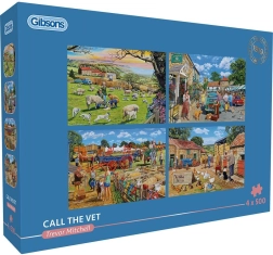 Gibsons Puzzle Καλέστε τον κτηνίατρο 4x500 κομμάτια