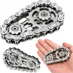 Αντιστρες fidget spinner αλυσίδα από ανοξείδωτο ατσάλι, ασημί
